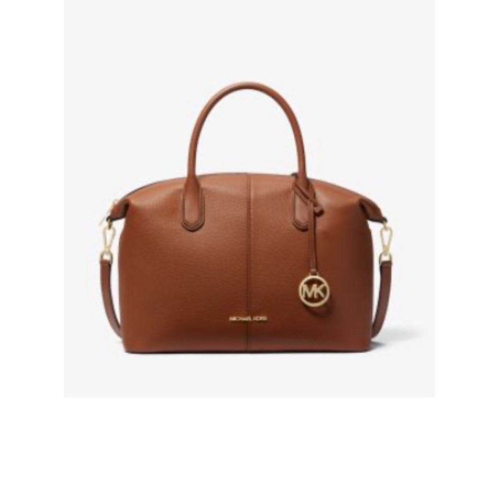 Michael Kors Hyde Large Pebbled Leather Satchel